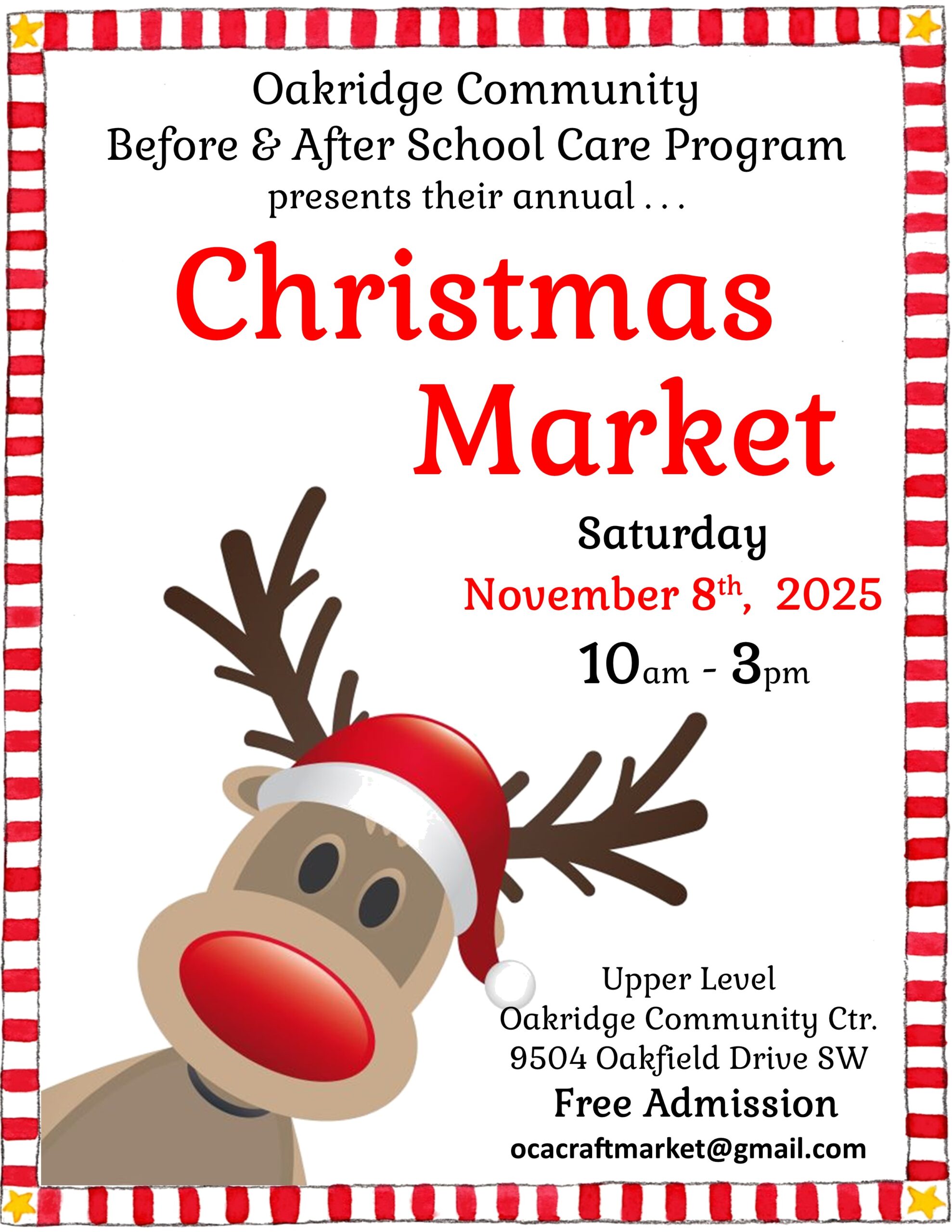 03. 2025 Oakridge Christmas Craft Market POSTER Oakridge Runner's Hats