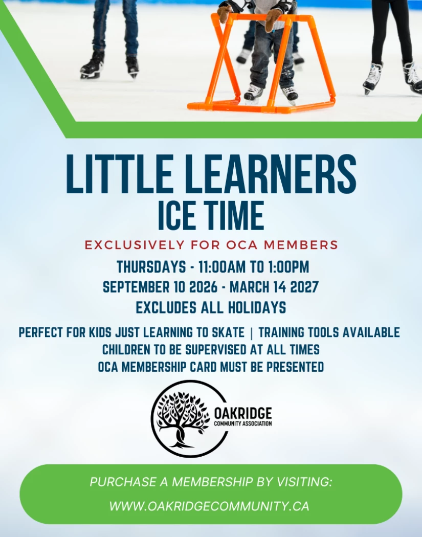 Little Learners Ice Time poster for 2025